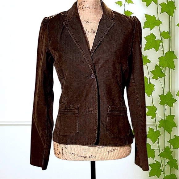Old Navy Jackets & Blazers - Old Navy Stretch Fabric Brown Corduroy Blazer Size S